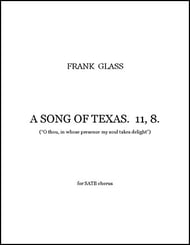 A Song of Texas. 11, 8. SATB choral sheet music cover Thumbnail